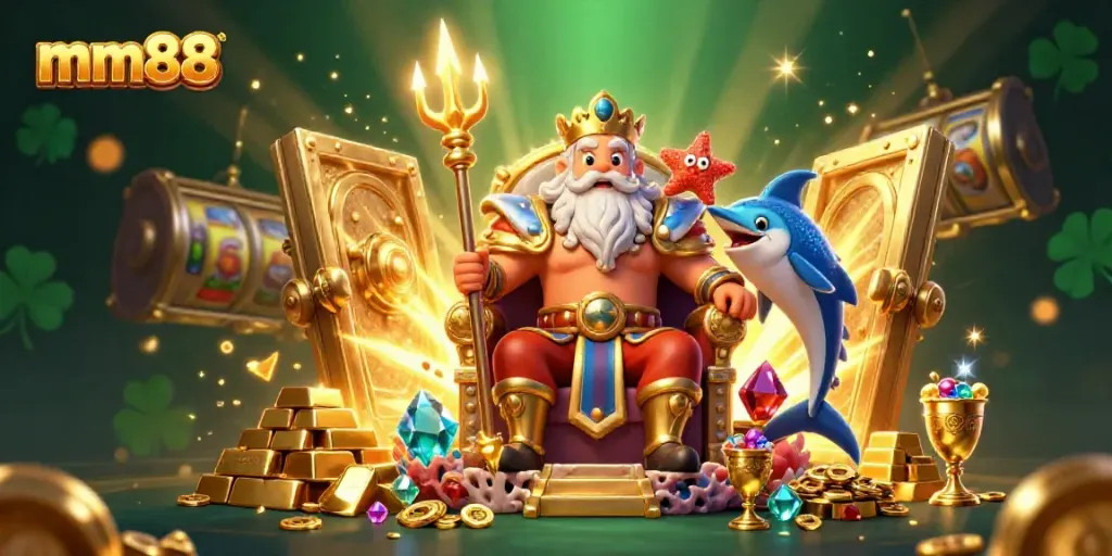 Engage in the immersive world of mm88 casino with vibrant 3D characters and exciting gaming elements.