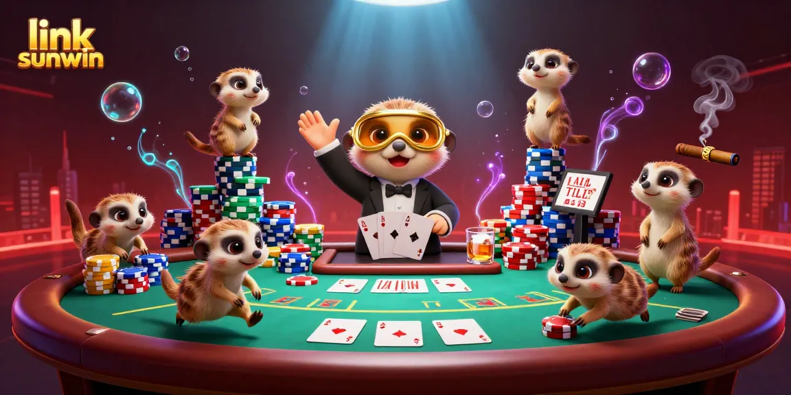 Experience thrilling casino action with link sunwin's meerkat casino scene featuring games and excitement.