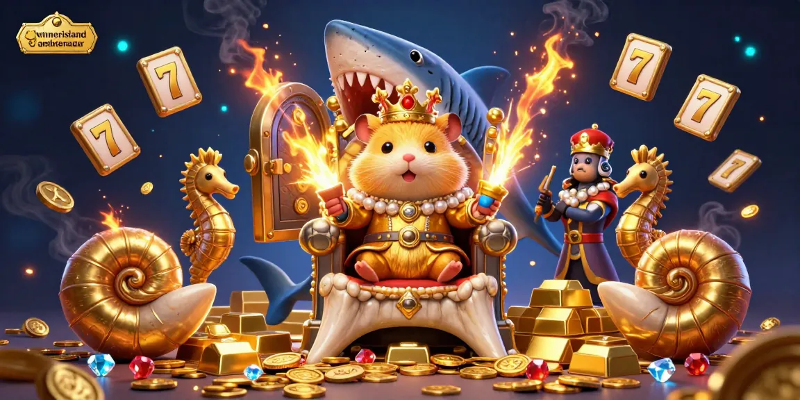 Experience the thrill of winning at Winnerisland ambtenaar with our vibrant illustration showcasing a whimsical casino scene filled with treasures.